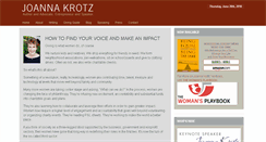 Desktop Screenshot of joannakrotz.com